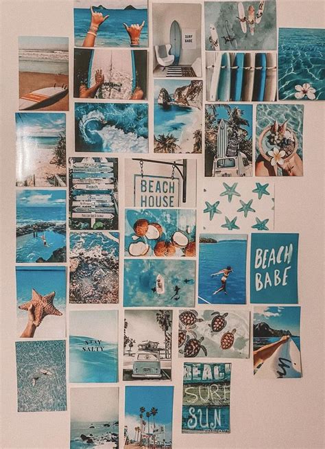 Surfbeach Collage Kit Surf Room Beach Wall Collage Bedroom Wall