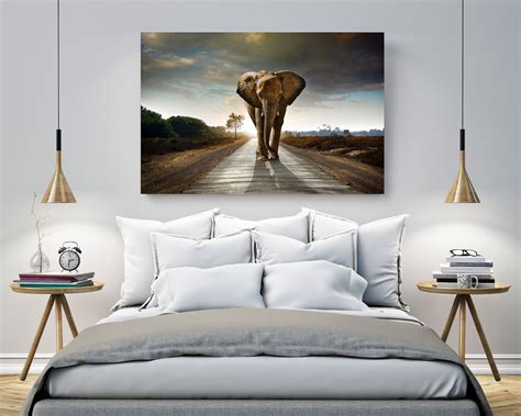 Elephant Wall Prints Art Decor Elephant Painting On Canvas Art Etsy