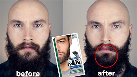 Just For Men Beard Dye Before After Dark Brownblack Youtube