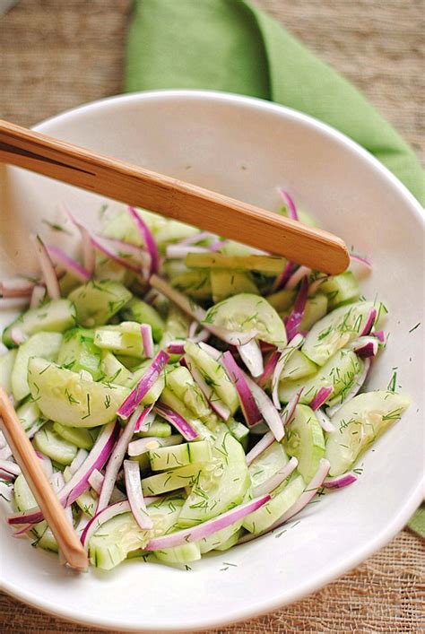 Sweet Cucumber Red Onion And Dill Salad Eat Yourself Skinny