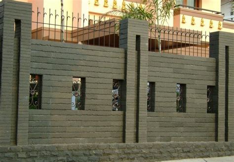 contoh model pagar rumah batako terbaru  desain cantik