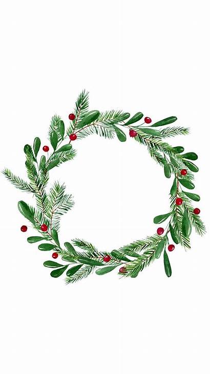 Wreath Christmas Winter Background Backgrounds Wallpapers Simple