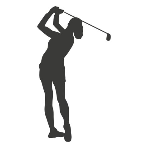 swinging golf player silhouette transparent png svg vector file