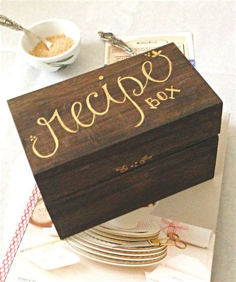 Handcrafted Recipe Box Can Be Personalized Jewerly Box Diy