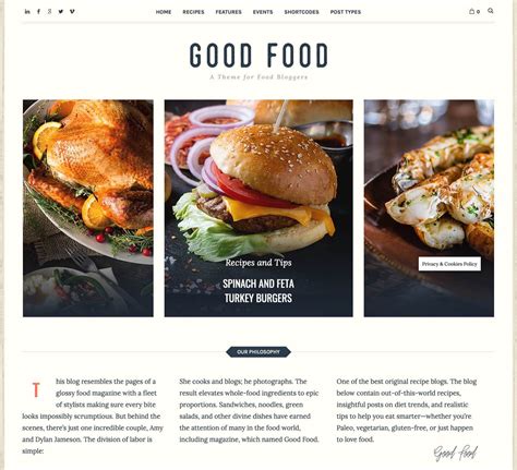 Best Food Wordpress Themes For Sharing Recipes Of
