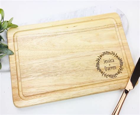 Personalised Chopping Board Rustic Theme T Valentines Etsy