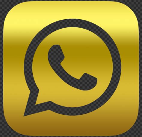Hd Golden Outline Whatsapp Wa Whats App Logo Icon Png Citypng