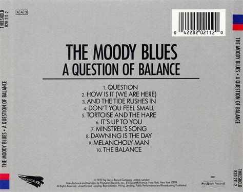 Musicotherapia The Moody Blues A Question Of Balance 1970