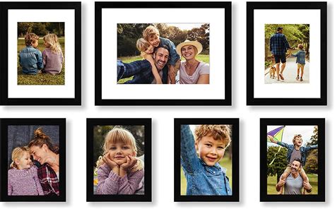 Americanflat 7 Piece Black Gallery Wall Picture Frame Set