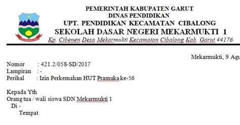 Surat izin ini bisa anda buat ketika anda merasa membutuhkan istirahat yang cukup segeralah buat surat izin kemudian dititipkan pada teman yang rumahnya berdekatan dan satu sekolah karena memaksakan untuk tetap masuk. Contoh Surat Izin Orang Tua / Wali Siswa Untuk Mengikuti Kemah Pramuka