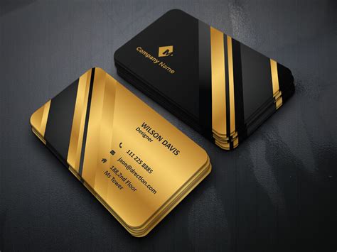 Gold Luxury Business Card Design Behance
