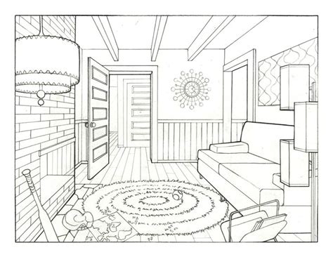 Please subscribe for many more. One Point Perspective Bedroom Drawing at GetDrawings ...