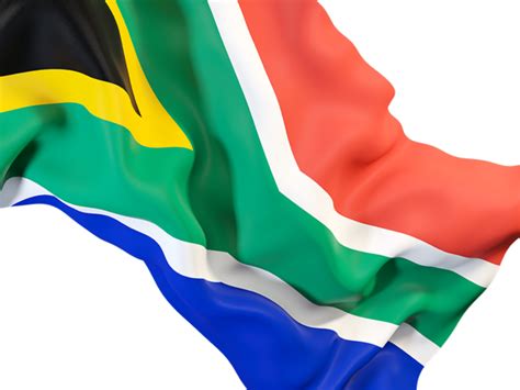 Waving Flag Closeup Illustration Of Flag Of South Africa