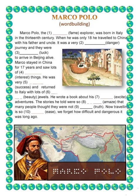 Marco Polo Worksheets | 99Worksheets