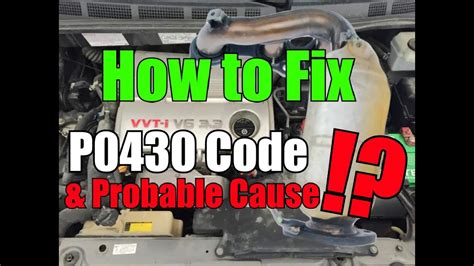 How To Fix P0430 Code And Probable Cause Youtube