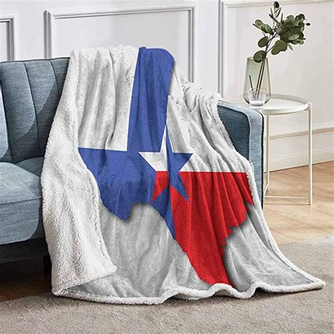 Yuazhoqi Texas Star Customized Blanket Outline Of The Texas Map