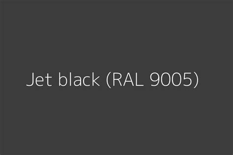 Jet Black RAL 9005 Color HEX Code