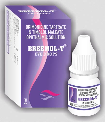 Dorzolamide 2%+timolol maleate 0.5 %. Breemol-T Eye Drop, Glaucoma, Rs 140 /pack, Indiana ...