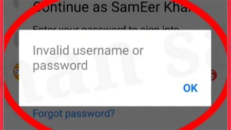 Messenger Fix Invalid Username Or Password Problem Solve Youtube