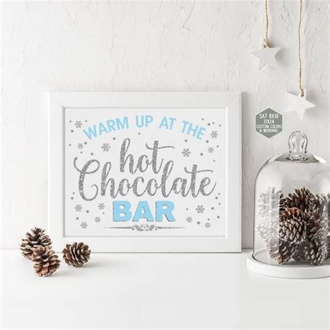 Hot Chocolate Bar Sign Printable Winter Onederland Etsy Winter