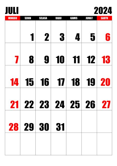 Kalender Juli 2024 Kalender365su