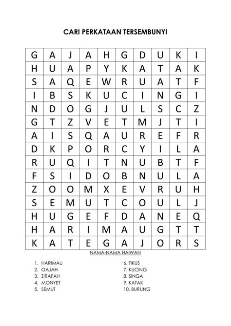 Add to my workbooks (0) download file pdf embed in my website or blog add to google classroom add to microsoft teams. Cari Perkataan Tersembunyi Bahasa Melayu Pdf
