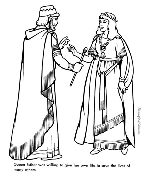 From what's in the bible?. Queen Ester - Bible coloring page to print 017
