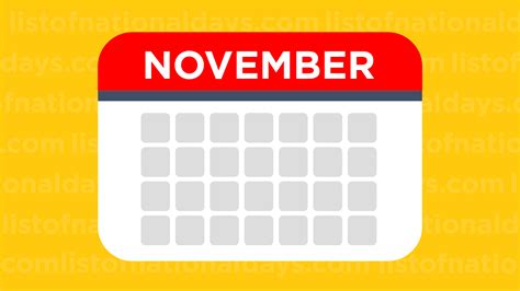 List Of November National Days