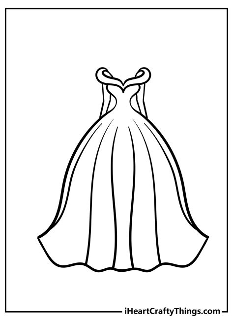 Beautiful Dress Ball Gown Coloring Pages Nowcoloring