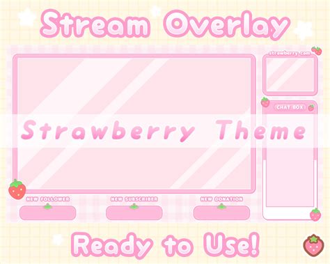 Twitch Stream Overlay Cute Pastel Kawaii Pink Etsy