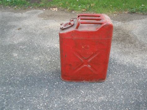 Buy Vintage Red 5 Gallon Metal Jerry Gas Can Jeep Truck 4wd Off Road In