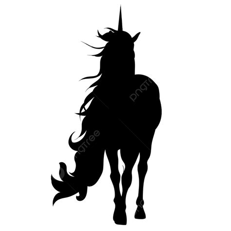 Cartoon Unicorn Silhouette Vector Png Cartoon Unicorn Silhouette Black