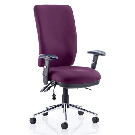 Chiro High Back Office Chair In Tansy Purple With Arms Furniture In