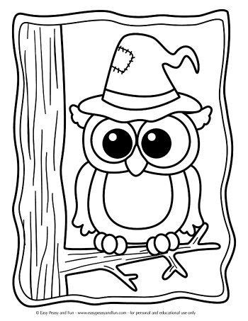 Halloween Coloring Pages | Owl coloring pages, Halloween coloring pages, Free halloween coloring