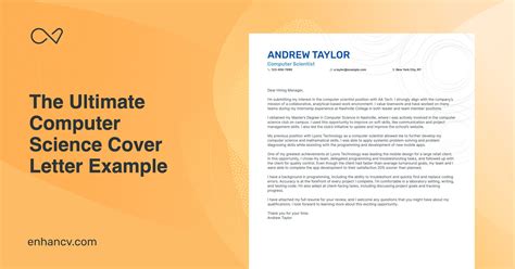 How To Write A Cover Letter For A Computer Scientist Position Enhancv