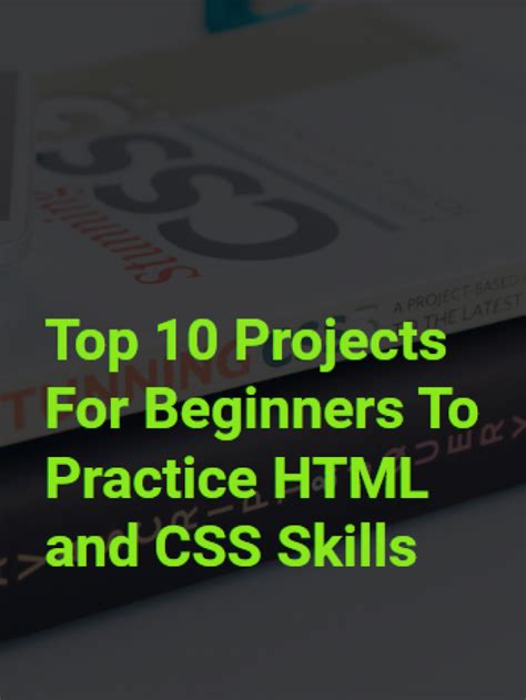 Top 10 Projects For Beginners To Practice HTML And CSS Skills Word Coach