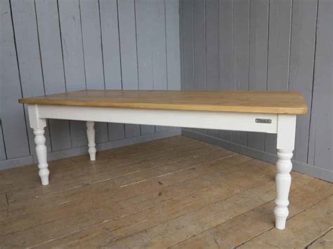 Pine Plank Top Kitchen Farmhouse Table Bespoke Made