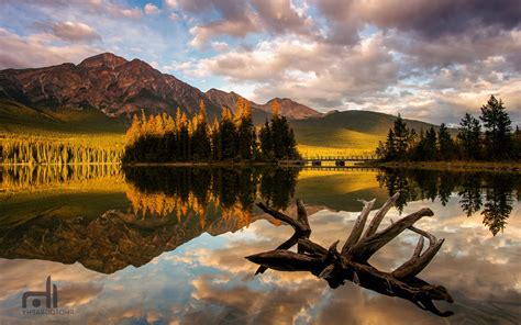 Landscape Nature Lake Mountain Reflection Clouds Wallpapers Hd