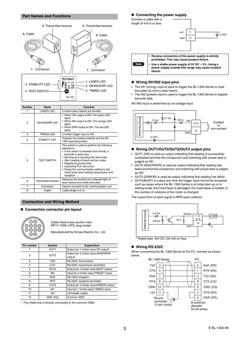 Part Names And Functions Connection And Wiring Method Connection