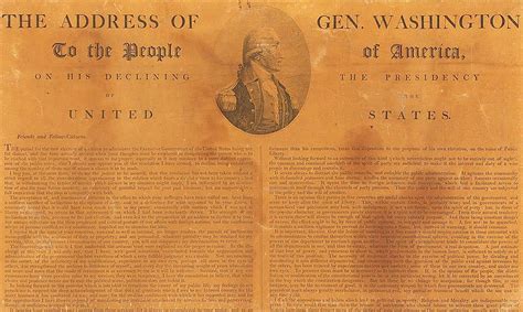 George Washingtons Farewell Address September 19 1796 Important Events On September 19th