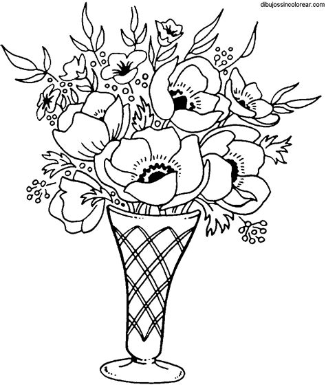 Dibujos Sin Colorear: Dibujos de Flores para Colorear
