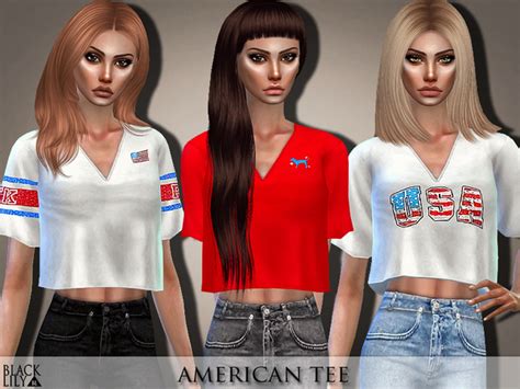 American Tee By Black Lily At Tsr Sims 4 Updates