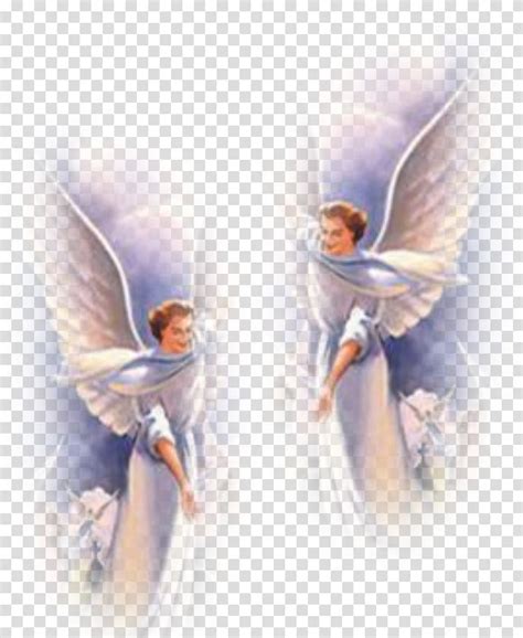 Two Angels Illustration Guardian Angel God Prayer Heaven Los Angeles