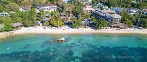 discover mae haad bay on ko tao from the air ~ thailand island guide