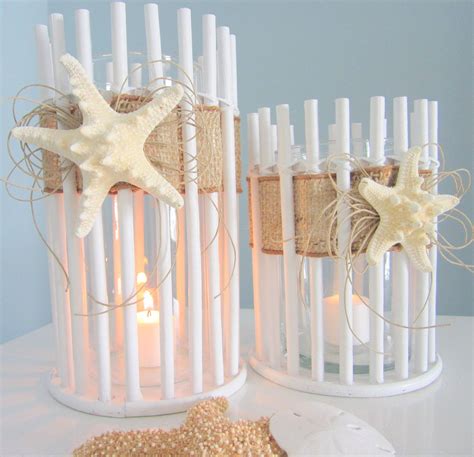 Hawaiian beach decor, tropical flowers on a south seas island. Beach Decor Candle Holder or Vase. Would be cute on the ...