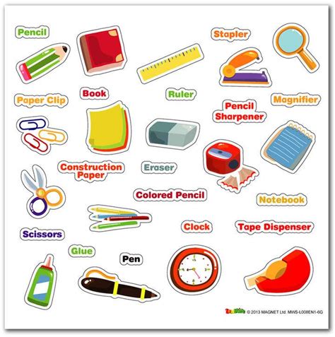 Glossary Of Stationery Items Clipart
