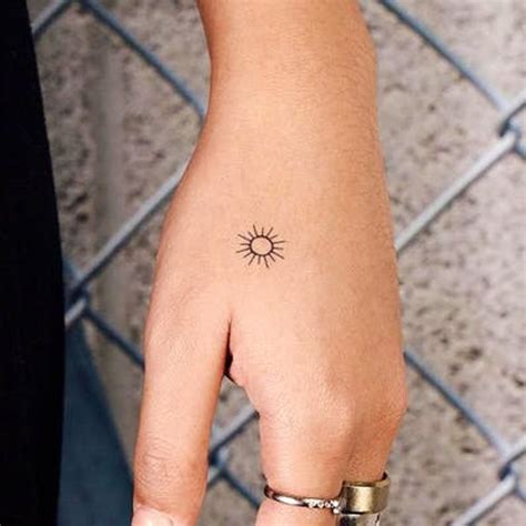 It is easy to make your quote tattoo unique. Simple Sun Fake Temporary Tattoo | Etsy in 2020 | Small ...