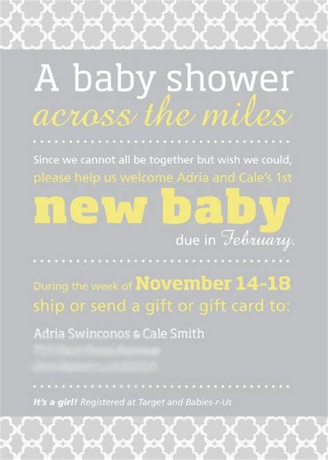 Join us for a baby shower in while some party hosts might use these examples for baby shower email invitation wording, there's just something more special about receiving an. 19 best Baby Shower by Mail Invitations images on ...