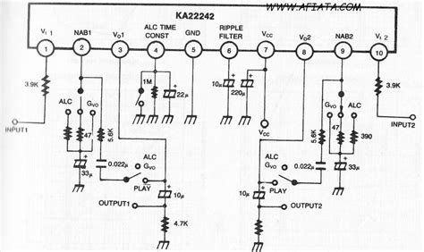 Booster Audio Mixer Circuit Diagram Using Ka22242 Basic Electronic
