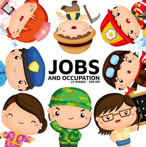 Job And Occupation Clipart Cute Job Clip Art Profession Etsy